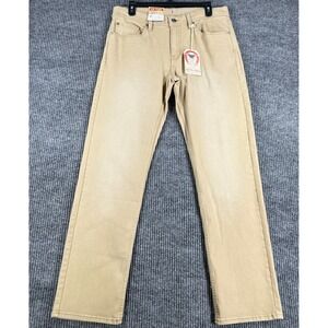 Devil Dog Jeans Mens 32x32 Beige 5 Pocket Slim Fit Casual Comfort New